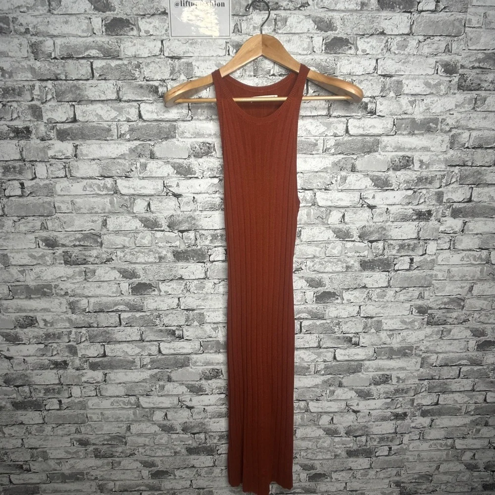 EUC Abercrombie & Fitch Knit Brown BodyCon Sleeveless Dress Size Small